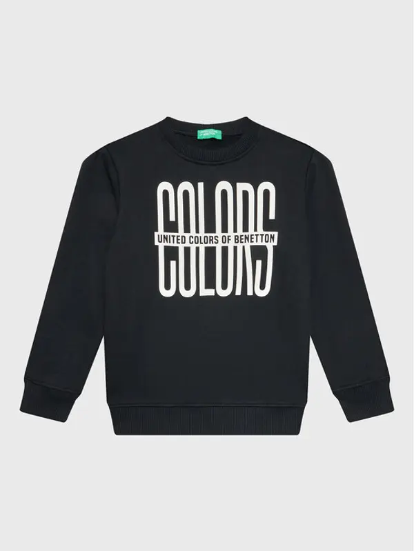 United Colors of Benetton United Colors Of Benetton Majica dugih rukava 3JLXC107Q Crna Regular Fit