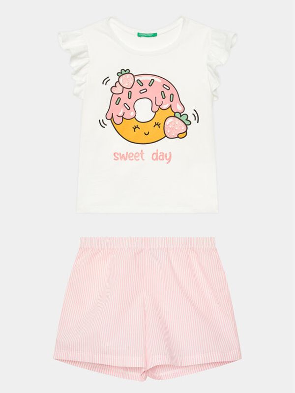 United Colors Of Benetton United Colors Of Benetton Pidžama 30960P04R Bijela Regular Fit