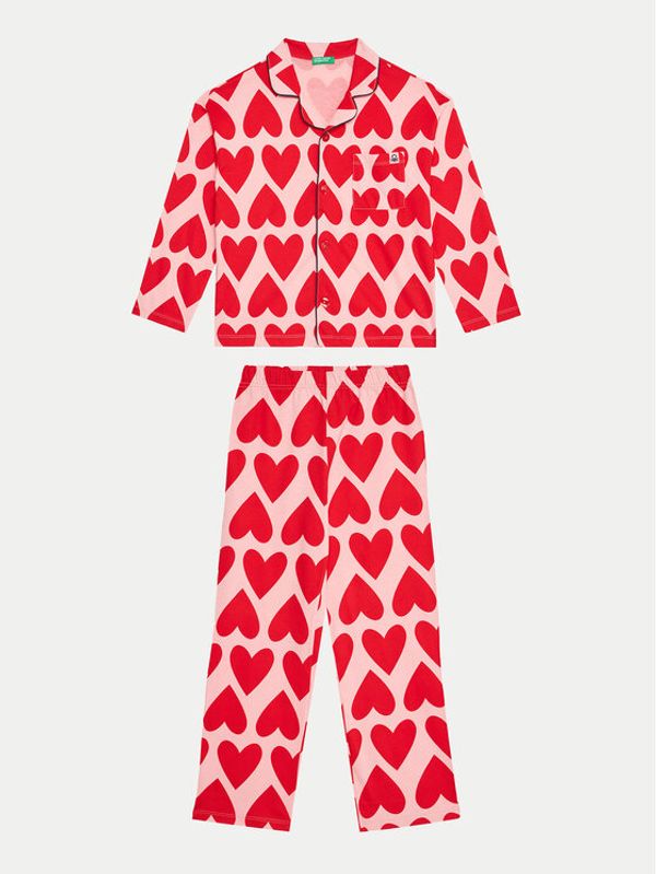 United Colors Of Benetton United Colors Of Benetton Pidžama 3MR70P072 Crvena Regular Fit