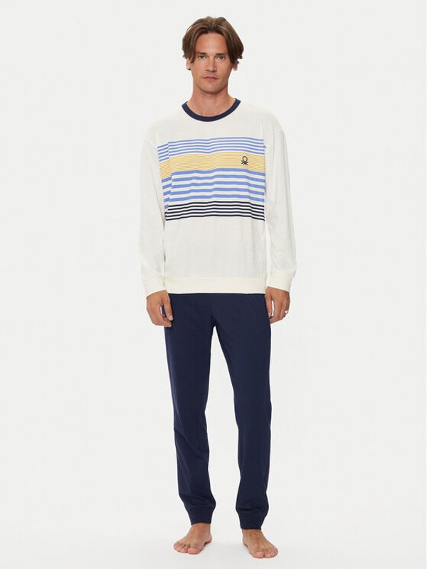 United Colors Of Benetton United Colors Of Benetton Pidžama 3VD04P02D Tamnoplava Regular Fit