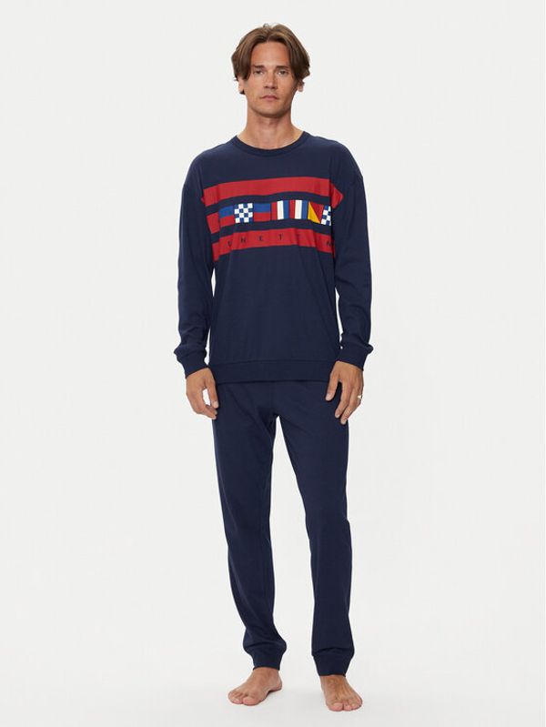 United Colors Of Benetton United Colors Of Benetton Pidžama 3VD04P02D Tamnoplava Regular Fit