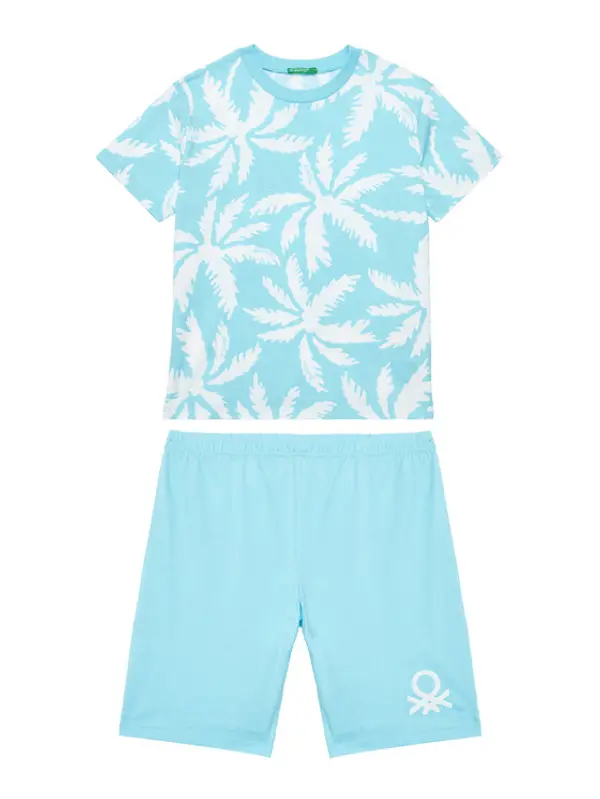 United Colors of Benetton United Colors Of Benetton Pidžama 3X0Y0P08Q Plava Relaxed Fit