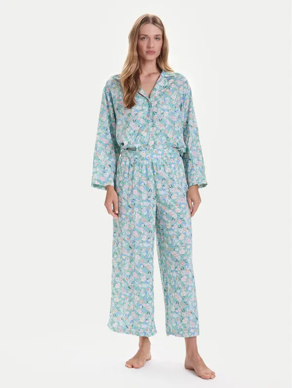 United Colors of Benetton United Colors Of Benetton Pidžama 4W313P00U Zelena Relaxed Fit
