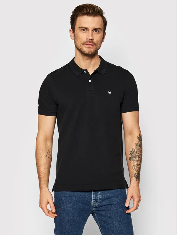 United Colors of Benetton United Colors Of Benetton Polo 3089J3179 Crna Regular Fit