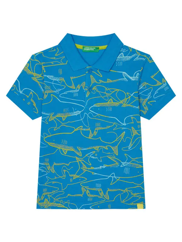 United Colors of Benetton United Colors Of Benetton Polo 36Y4G300Y Plava Regular Fit