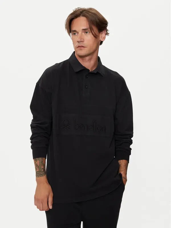 United Colors of Benetton United Colors Of Benetton Polo 3G9WU3020 Crna Regular Fit