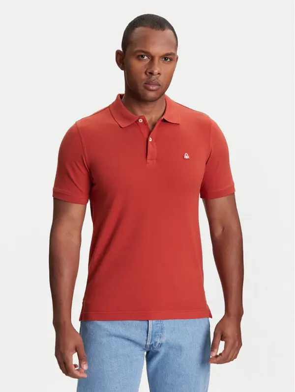 United Colors of Benetton United Colors Of Benetton Polo 3WG9U301Z Crvena Slim Fit
