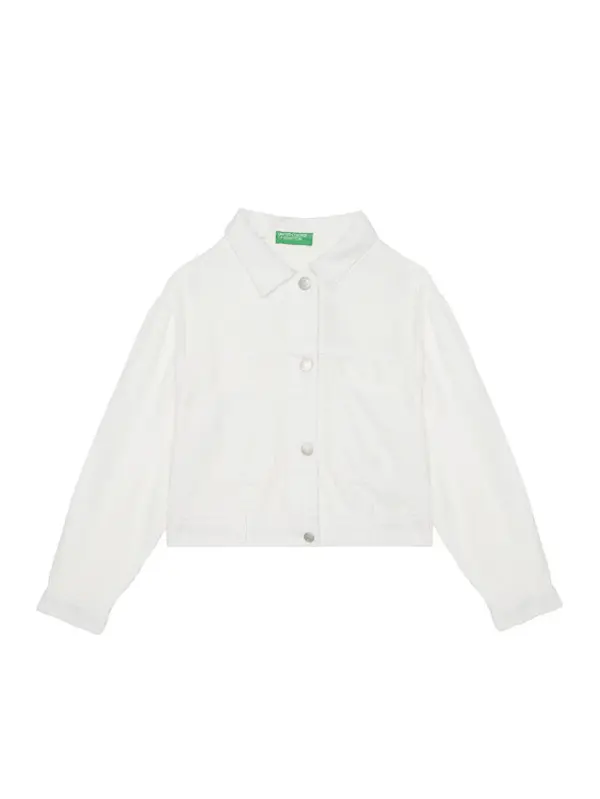 United Colors of Benetton United Colors Of Benetton Prijelazna jakna 21AQCN060 Bijela Regular Fit
