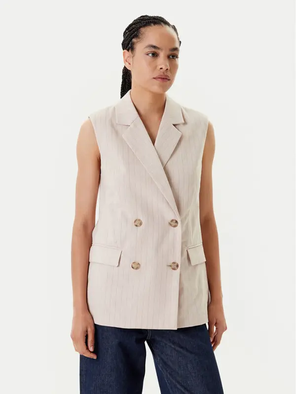 United Colors of Benetton United Colors Of Benetton Prsluk 29KBDJ00W Bež Regular Fit