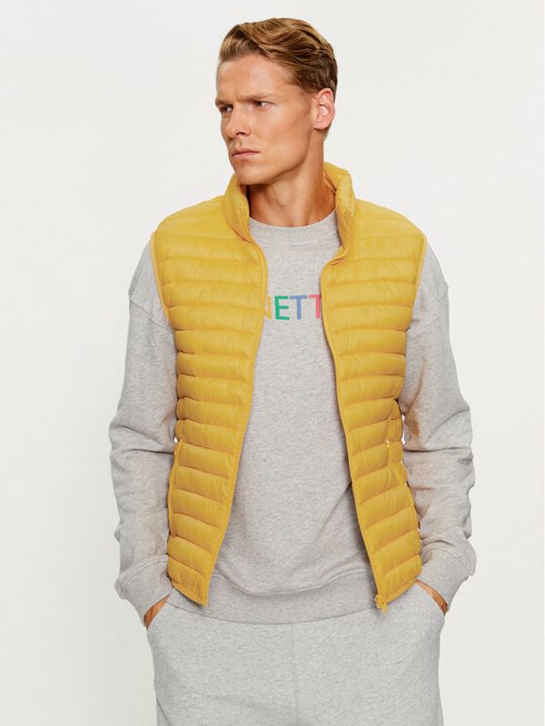 United Colors Of Benetton United Colors Of Benetton Prsluk 2BA2UJ005 Žuta Slim Fit