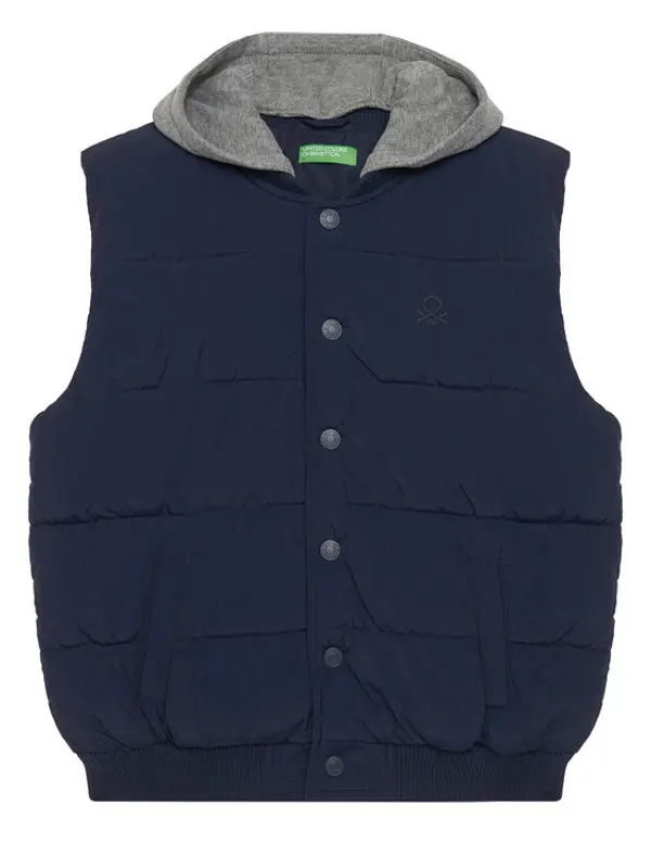 United Colors of Benetton United Colors Of Benetton Prsluk 2IGGCJ012 Tamnoplava Regular Fit