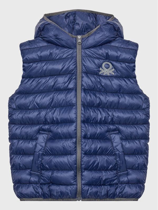 United Colors Of Benetton United Colors Of Benetton Prsluk 2TWDCJ007 Tamnoplava Regular Fit