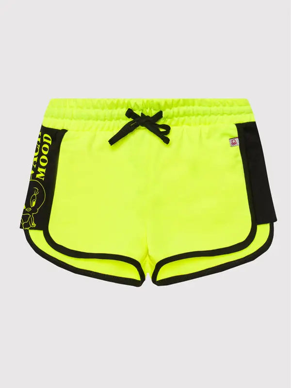 United Colors of Benetton United Colors Of Benetton Sportske kratke hlače LOONEY TUNES 3BT0C900T Zelena Regular Fit