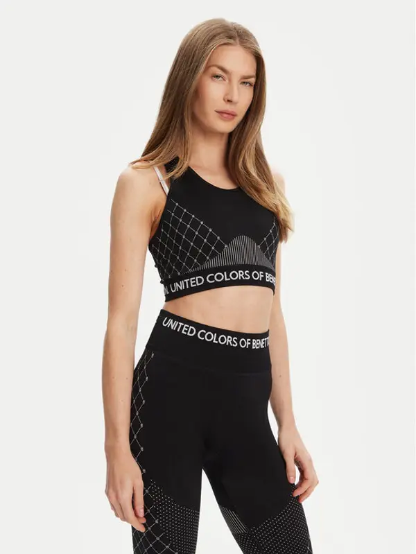 United Colors of Benetton United Colors Of Benetton Sportski grudnjak 3SW63H00I Crna