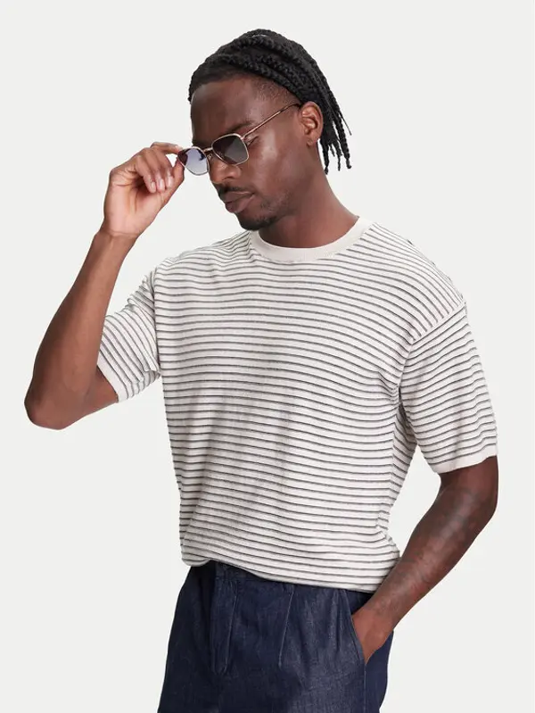 United Colors of Benetton United Colors Of Benetton T-shirt 1195K109V Bež Relaxed Fit