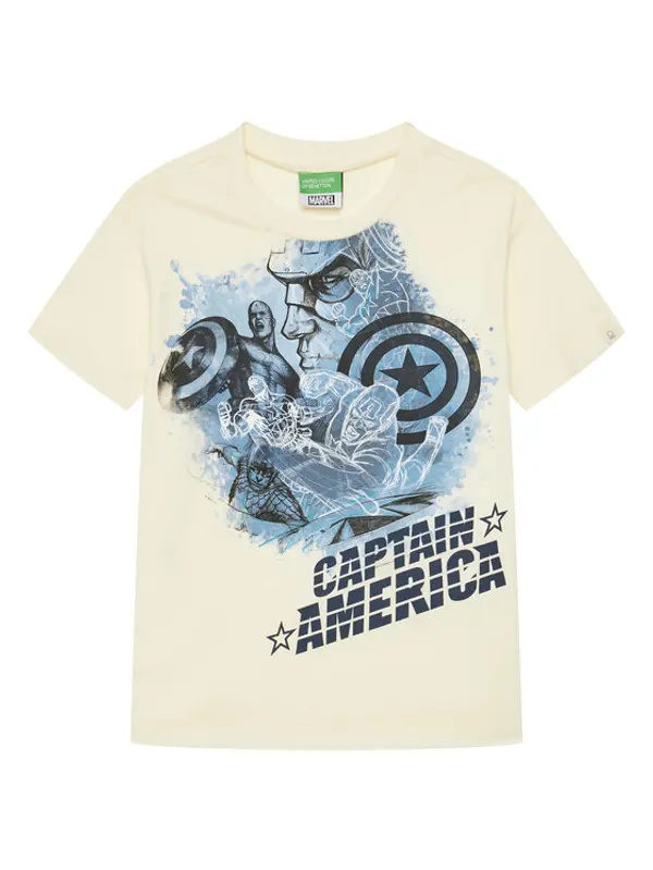 United Colors of Benetton United Colors Of Benetton T-shirt 35RYC10N9 Bež Regular Fit