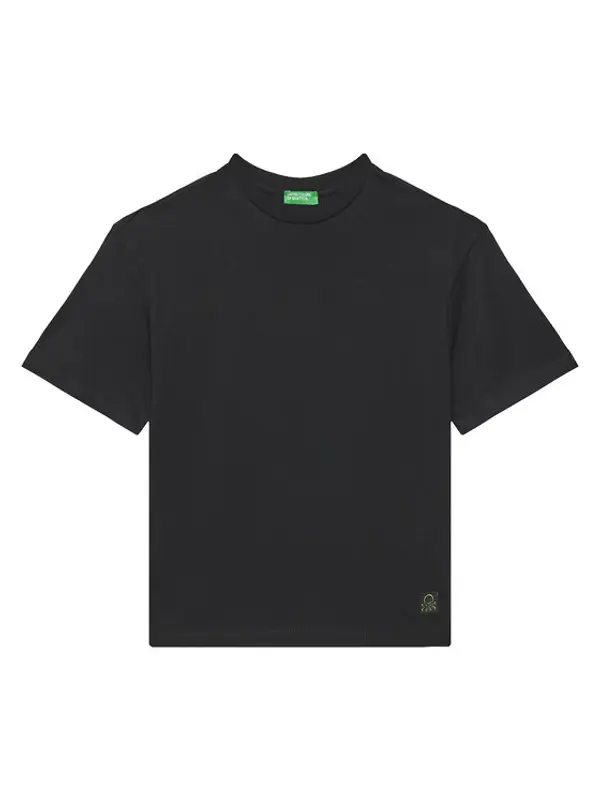 United Colors of Benetton United Colors Of Benetton T-shirt 35RYC10NC Crna Regular Fit