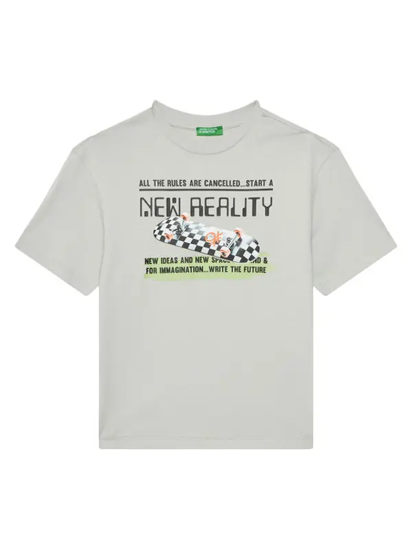 United Colors of Benetton United Colors Of Benetton T-shirt 35RYC10NC Siva Regular Fit