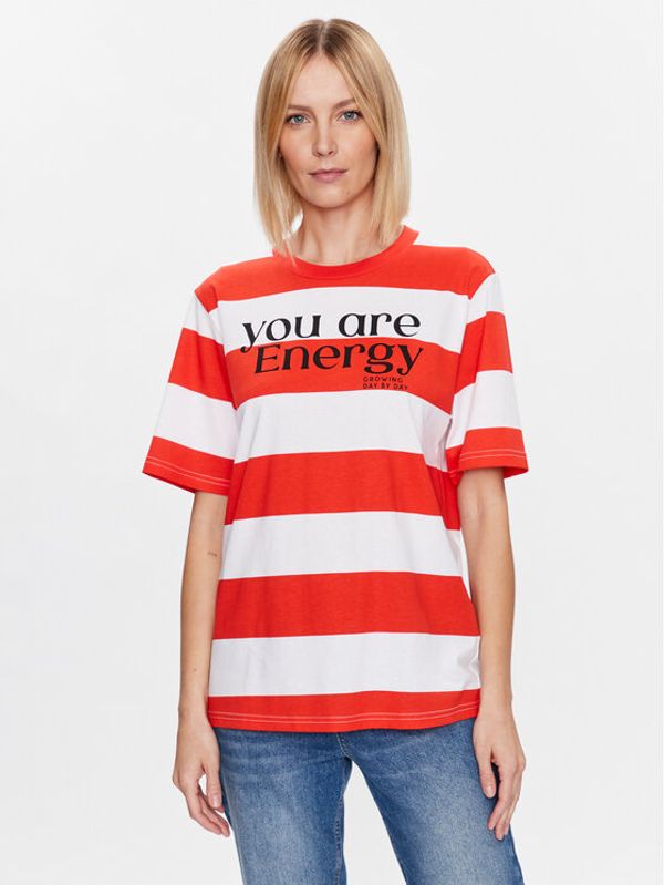 United Colors Of Benetton United Colors Of Benetton T-shirt 35U4D103E Crvena Relaxed Fit