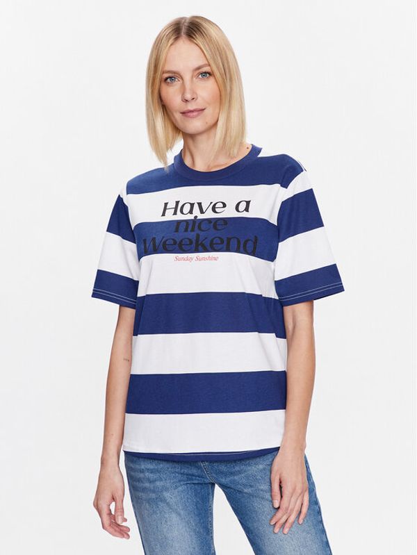 United Colors Of Benetton United Colors Of Benetton T-shirt 35U4D103E Tamnoplava Relaxed Fit