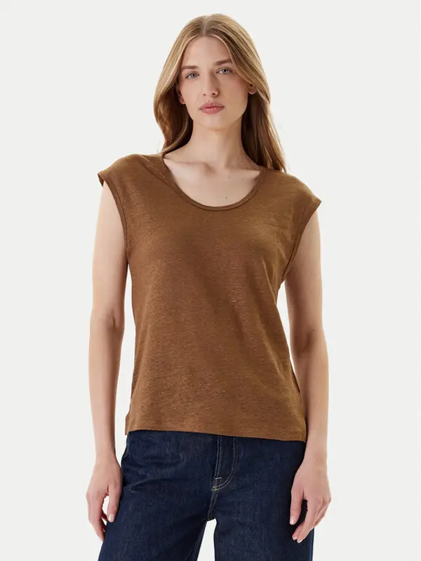 United Colors of Benetton United Colors Of Benetton T-shirt 37UJE16B1 Smeđa Regular Fit