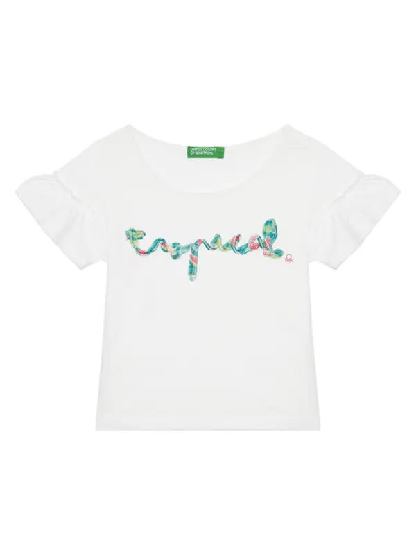 United Colors of Benetton United Colors Of Benetton T-shirt 38V4G10JI Bijela Regular Fit