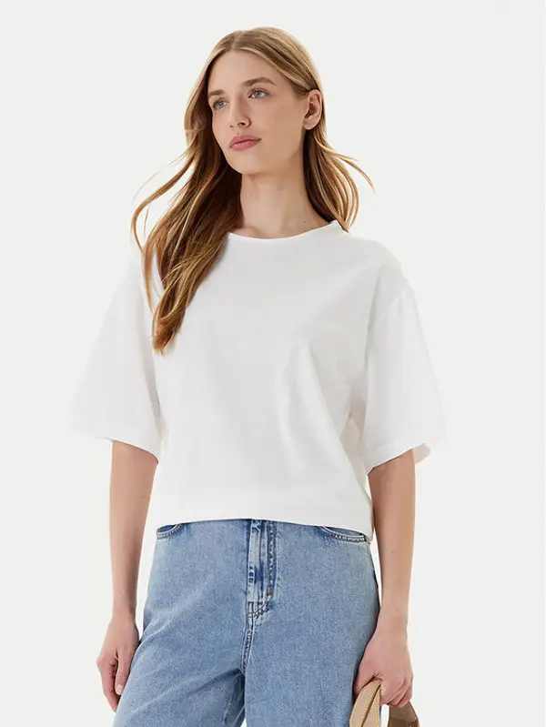 United Colors of Benetton United Colors Of Benetton T-shirt 3903D10AA Bijela Boxy Fit