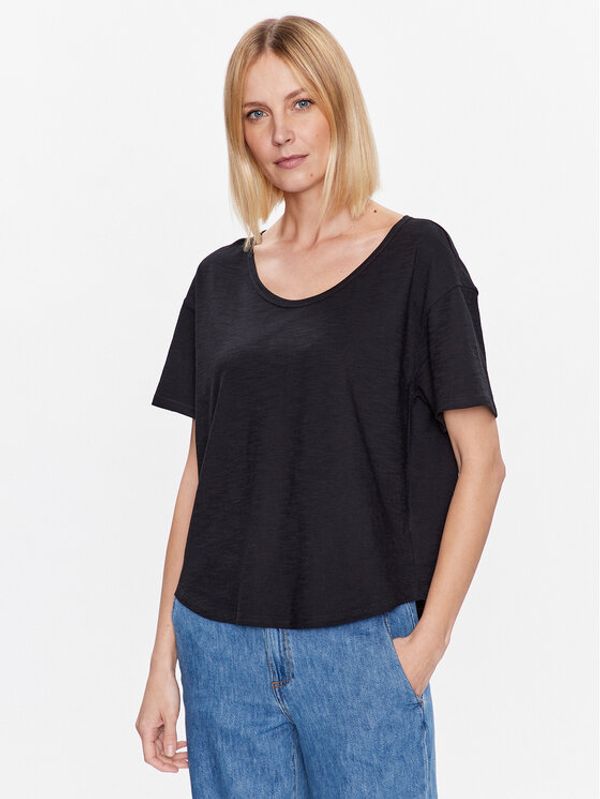 United Colors Of Benetton United Colors Of Benetton T-shirt 3BVXD1033 Crna Relaxed Fit