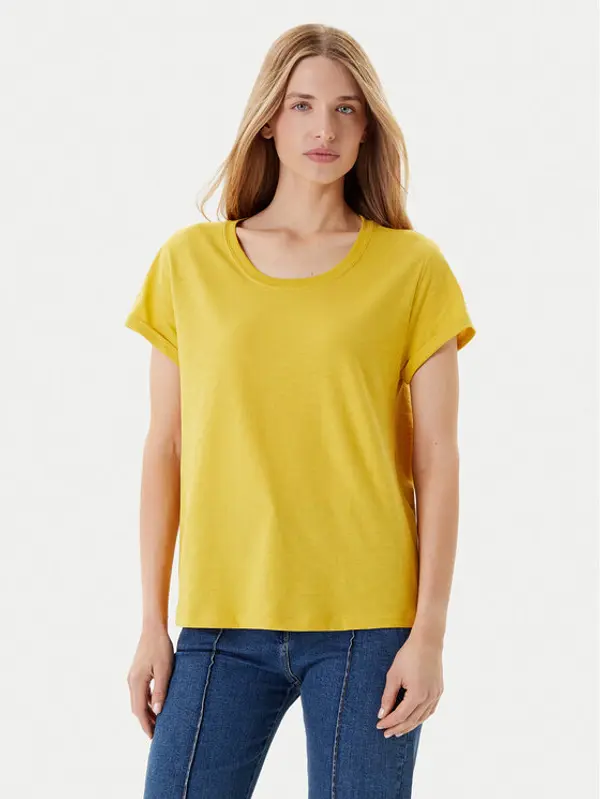 United Colors of Benetton United Colors Of Benetton T-shirt 3BVXD109F Žuta Regular Fit