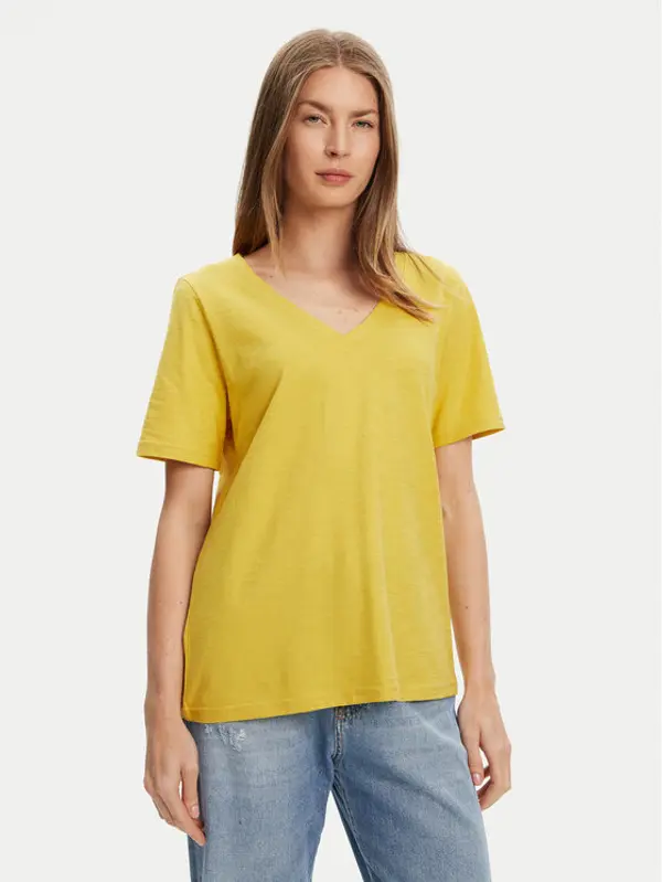 United Colors of Benetton United Colors Of Benetton T-shirt 3BVXD400H Žuta Relaxed Fit