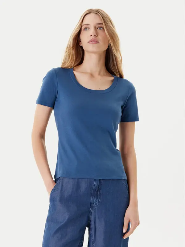 United Colors of Benetton United Colors Of Benetton T-shirt 3GA2D1066 Tamnoplava Slim Fit