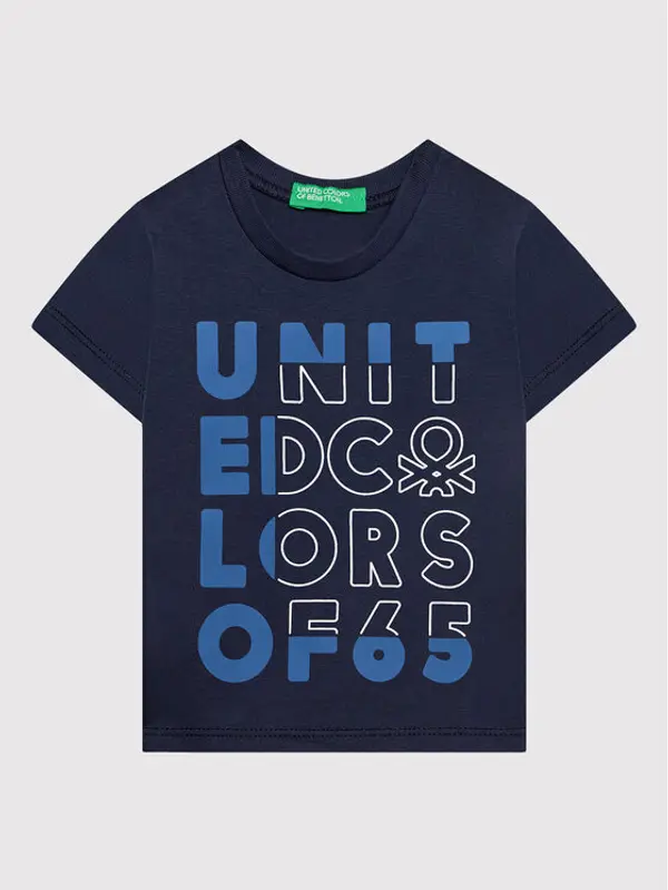 United Colors of Benetton United Colors Of Benetton T-shirt 3I1XG100G Tamnoplava Regular Fit