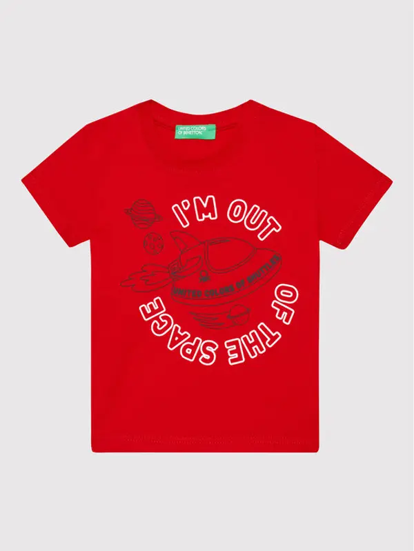 United Colors of Benetton United Colors Of Benetton T-shirt 3I1XG101C Crvena Regular Fit