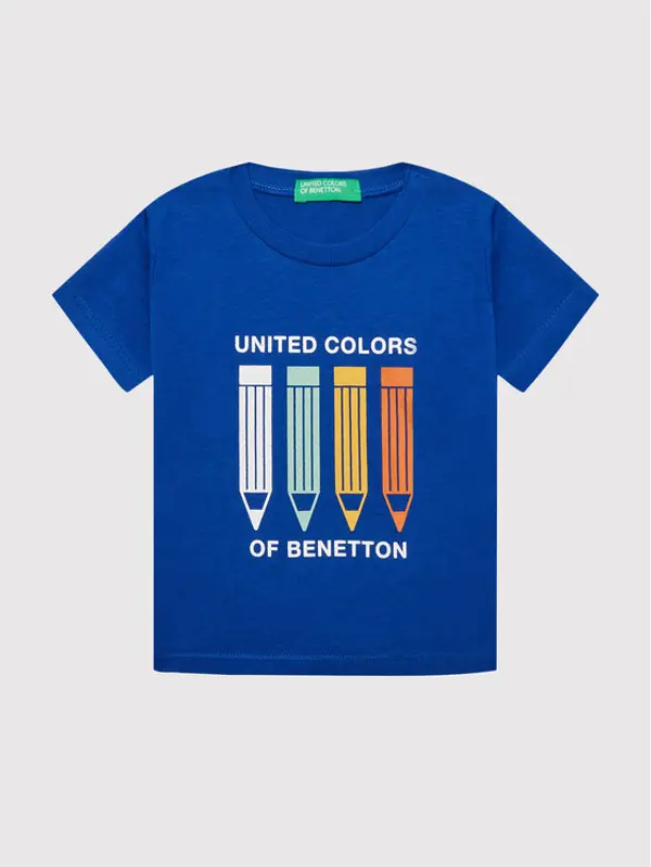 United Colors of Benetton United Colors Of Benetton T-shirt 3I1XG102N Plava Regular Fit