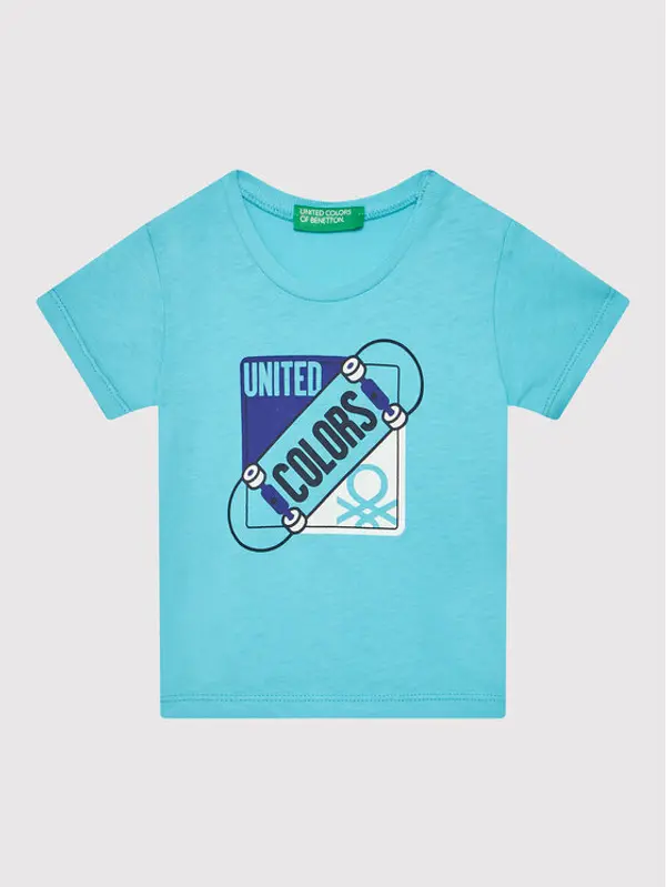 United Colors of Benetton United Colors Of Benetton T-shirt 3I1XG102N Plava Regular Fit