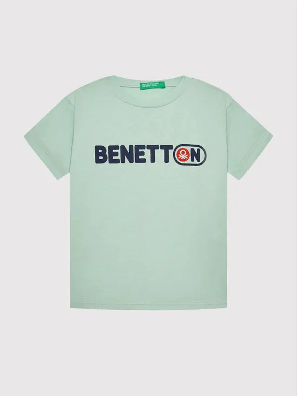 United Colors of Benetton United Colors Of Benetton T-shirt 3I1XG102N Zelena Regular Fit