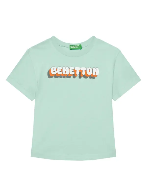 United Colors of Benetton United Colors Of Benetton T-shirt 3I1XG10HT Zelena Regular Fit