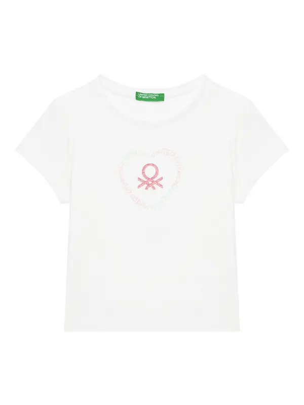 United Colors of Benetton United Colors Of Benetton T-shirt 3I1XG10HU Bijela Regular Fit