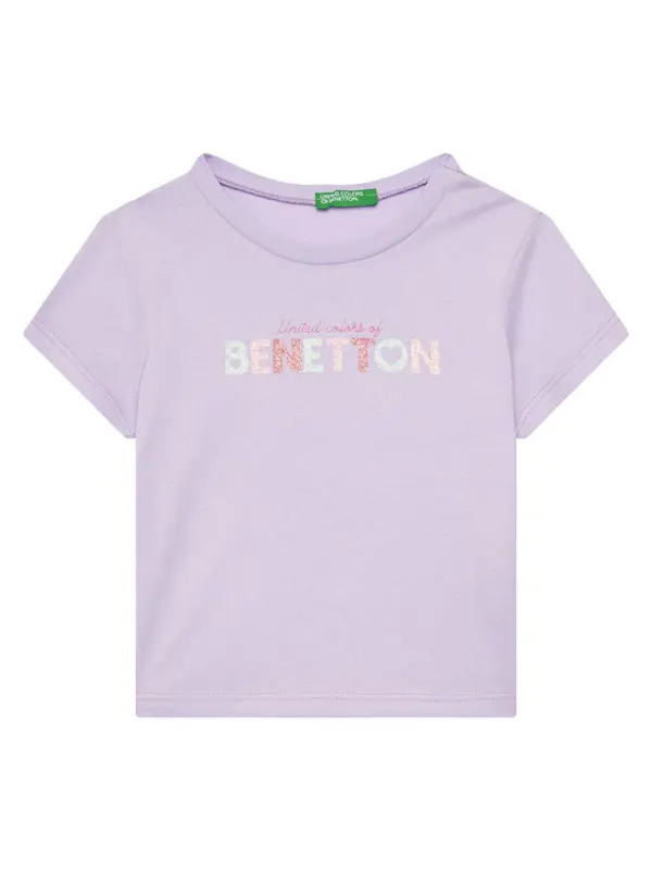 United Colors of Benetton United Colors Of Benetton T-shirt 3I1XG10HU Ljubičasta Regular Fit