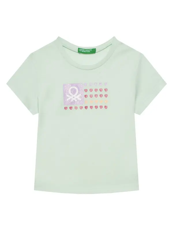 United Colors of Benetton United Colors Of Benetton T-shirt 3I1XG10HU Zelena Regular Fit