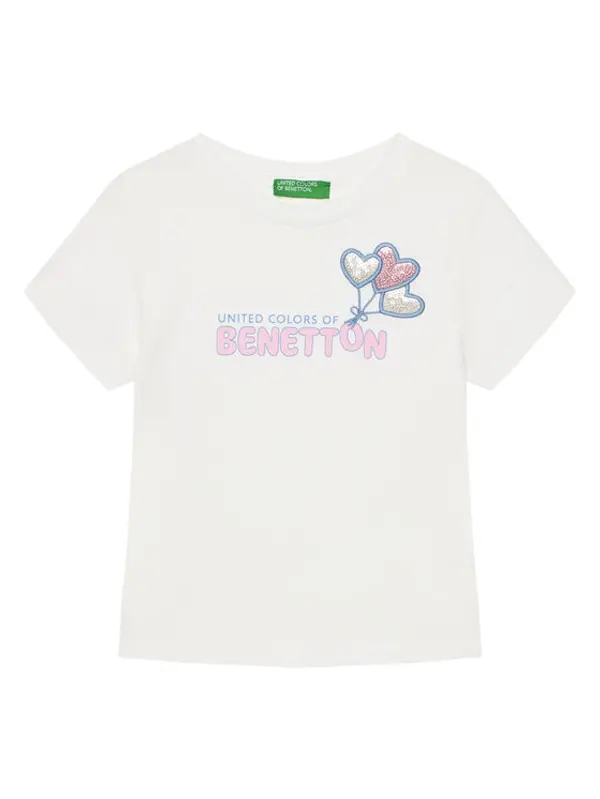 United Colors of Benetton United Colors Of Benetton T-shirt 3I1XG10JB Bijela Regular Fit