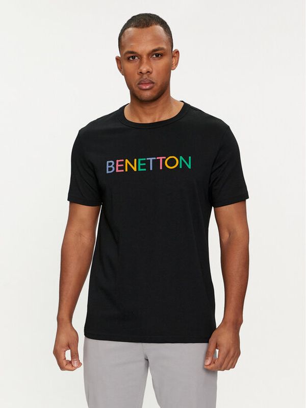 United Colors Of Benetton United Colors Of Benetton T-shirt 3I1XU100A Crna Regular Fit