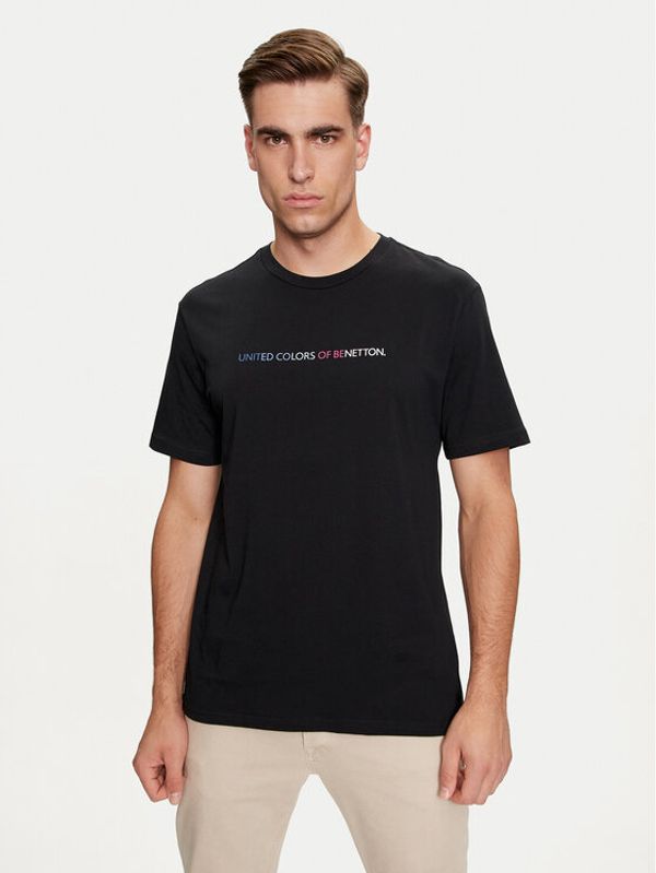 United Colors Of Benetton United Colors Of Benetton T-shirt 3I1XU1096 Crna Regular Fit