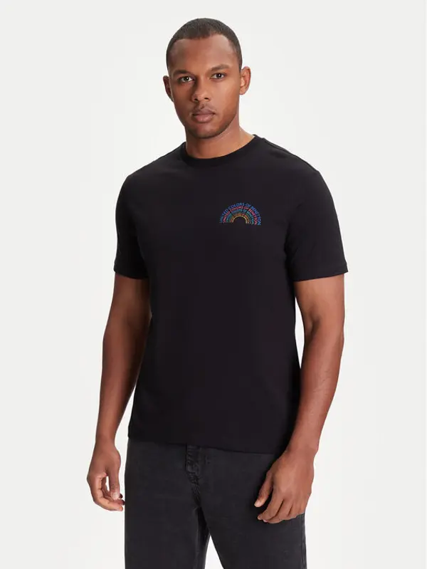 United Colors of Benetton United Colors Of Benetton T-shirt 3I1XU1096 Crna Regular Fit