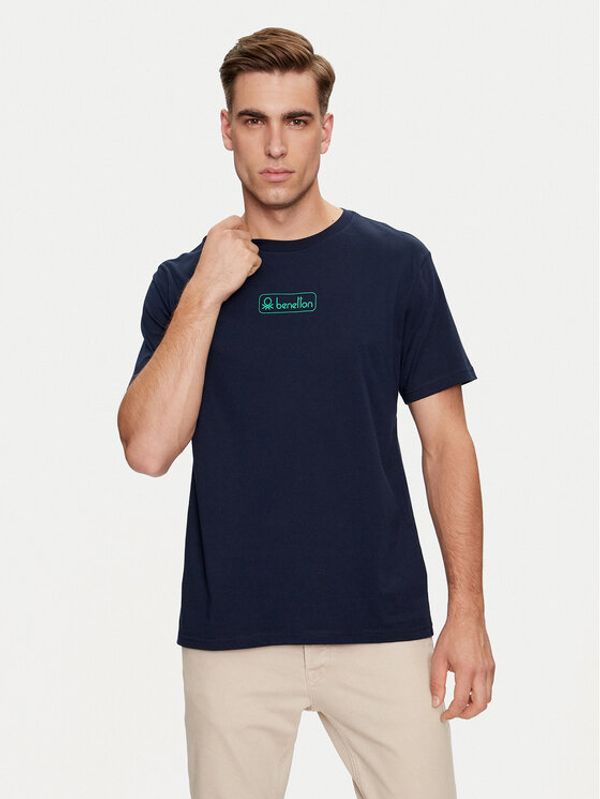 United Colors Of Benetton United Colors Of Benetton T-shirt 3I1XU1096 Tamnoplava Regular Fit