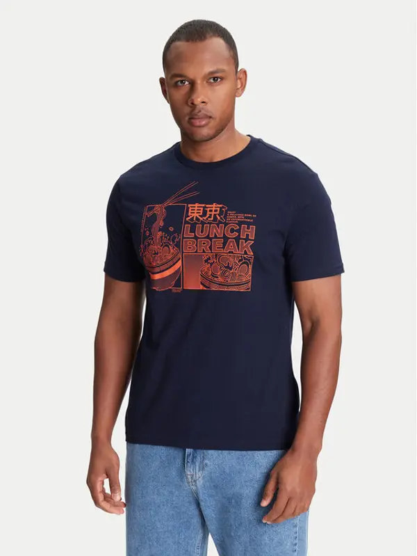United Colors of Benetton United Colors Of Benetton T-shirt 3I1XU10A4 Tamnoplava Relaxed Fit