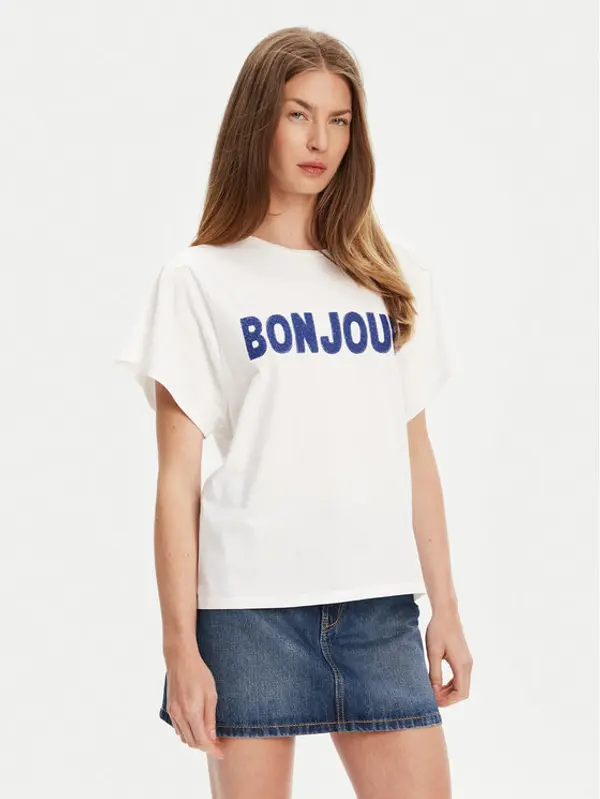 United Colors of Benetton United Colors Of Benetton T-shirt 3LNSD109Z Bijela Relaxed Fit