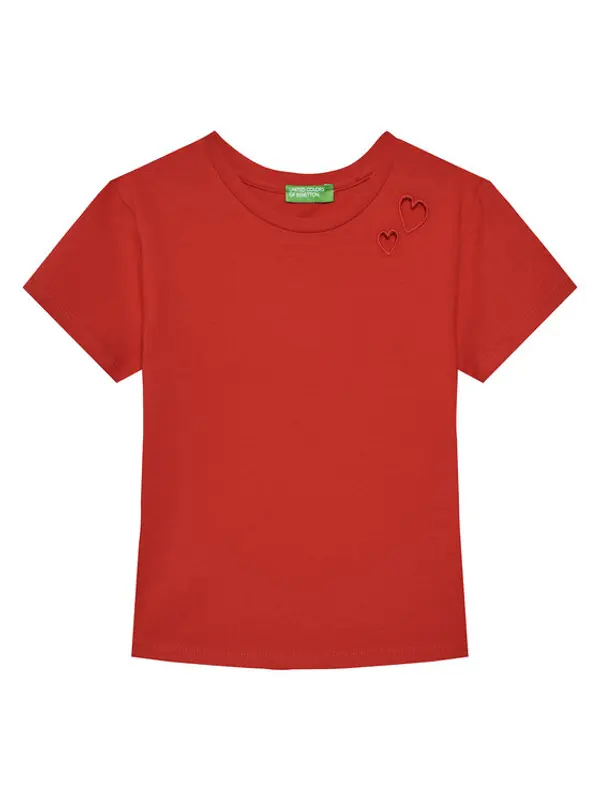 United Colors of Benetton United Colors Of Benetton T-shirt 3P4ZC10O0 Crvena Slim Fit