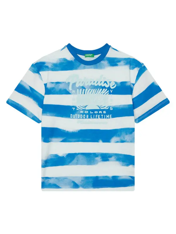 United Colors of Benetton United Colors Of Benetton T-shirt 3SL3C10P5 Plava Oversize