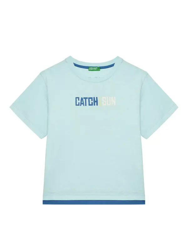 United Colors of Benetton United Colors Of Benetton T-shirt 3SLUG10JF Plava Regular Fit